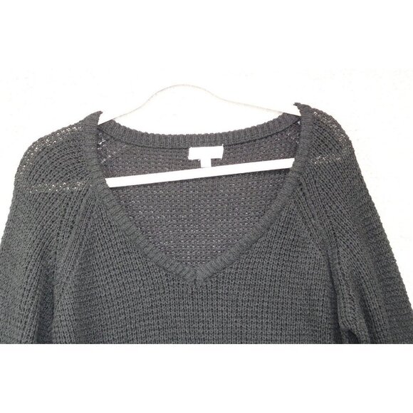 Umgee USA Black Open Knit Long Sleeve Sweater Tunic-Size Large - Picture 3 of 8